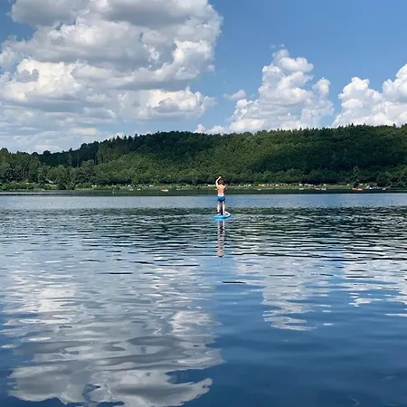 Semesterbostad Und Architektur Eifel - Fuer Wellness Und Yoga - Bio Designhaus Mit Sauna Im Vulkankrater Immerath