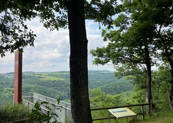 Modernes Eifel Vulkaneifel Sauna Yoga Raum Kaminofen Wlan Parken Vulkan Blick Ferienhaus